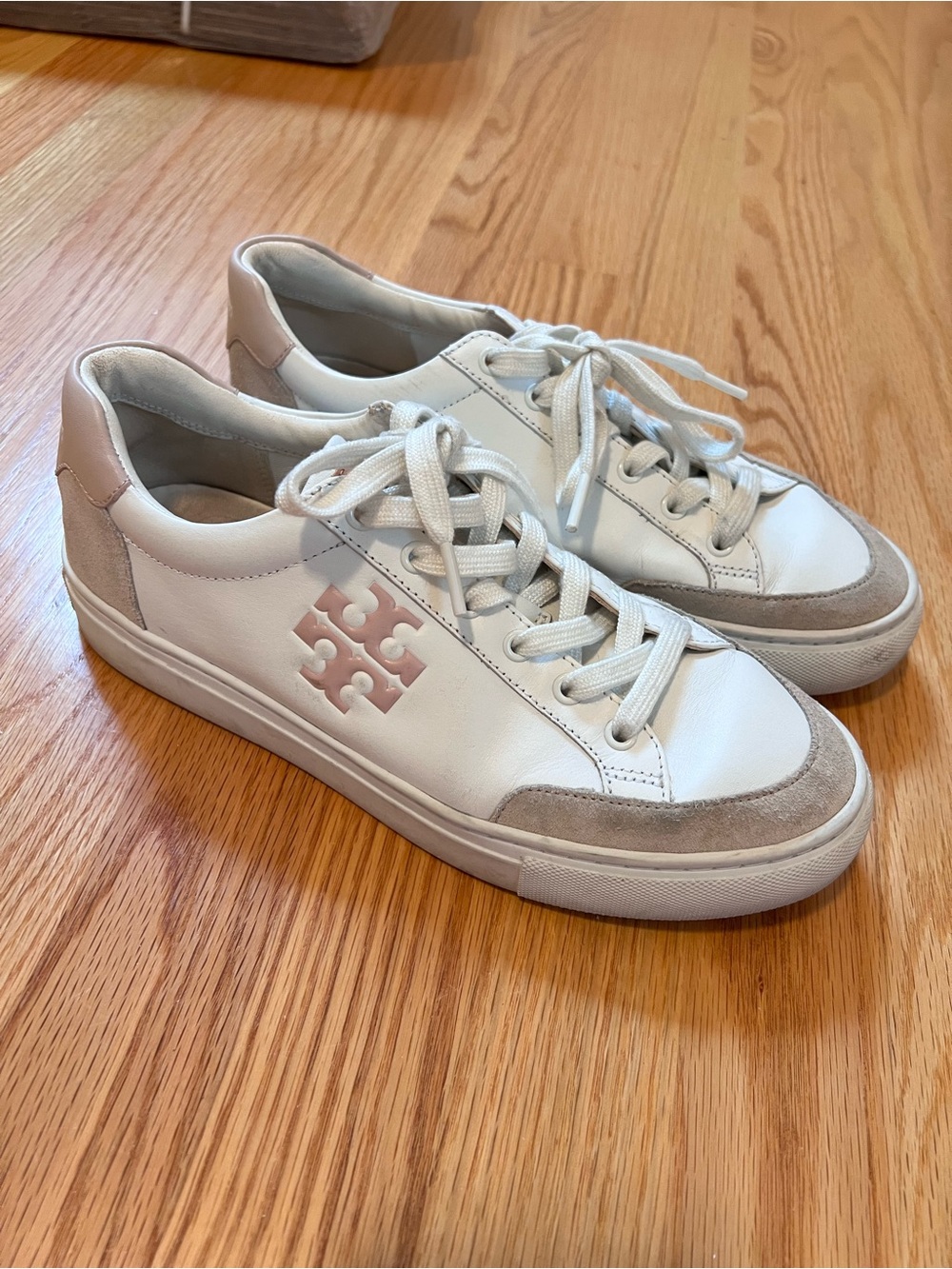 Tory Burch Colorblock Signature T Logo Pink Leather Sneakers 8